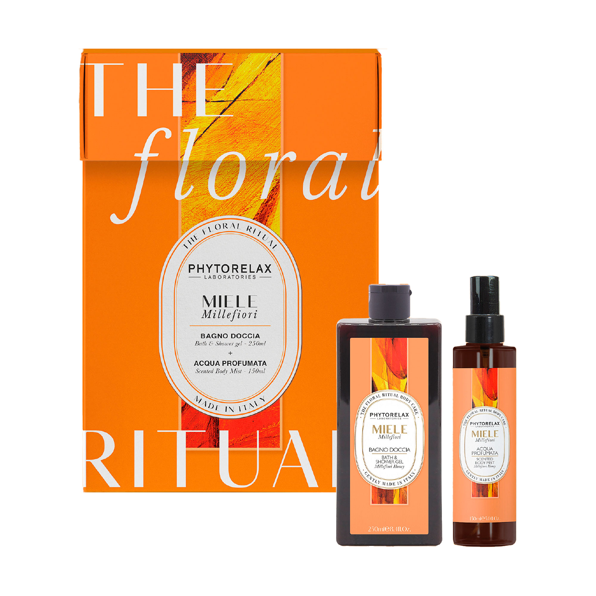 Набір для тіла Phytorelax Laboratories Millefiori Honey (гель для душу, 250 мл + міст для тіла, 150 мл)